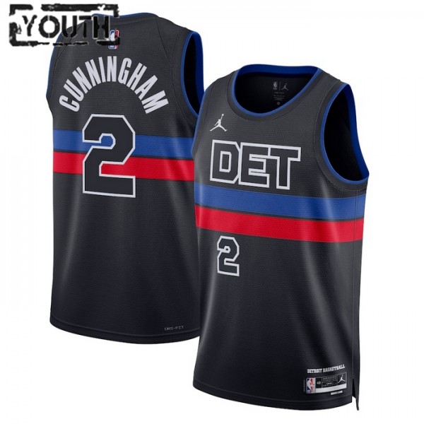Detroit Pistons Trikot Cade Cunningham 2 Jordan 2022-23 Statement Edition Schwarz Swingman - Kinder